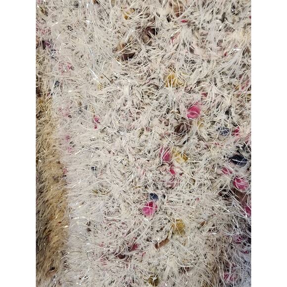 OLIVER.O Women's Soft Fuzzy Chunky Sweater w Silver Accents Retro Festive SMALL - Picture 6 of 7